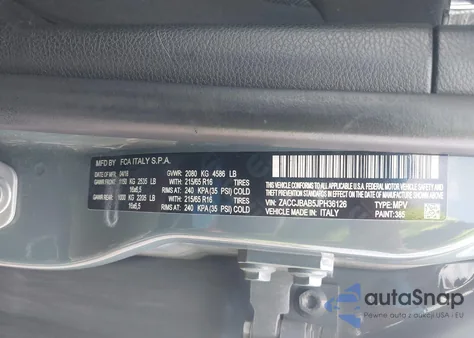 2018 Jeep Renegade Sport 4X4 from USA, damaged, VIN ZACCJBAB5JPH36126